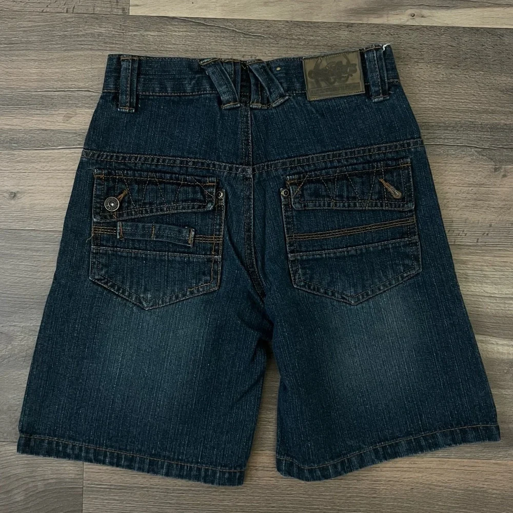 Vintage 90s Y2K Carter's Watch the Wear Youth Denim Shorts Jorts Size 7